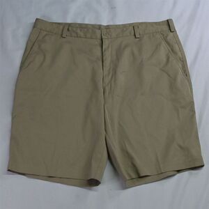 Nike 38 x 11" Khaki 330239 Tech Flat Front Dri Fit Tour Golf Mens Chino‎ Shorts